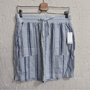 NWT SPLENDID Blue Stripe Drawstring SKIRT MEDIUM​​​​​​​​